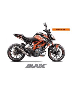 Bagoros Stickerset The Blade Orange KTM 125 Duke / 250 Duke / 390 Duke Vanaf 2017